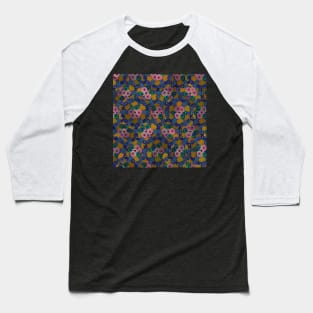 Bright Cute Attractive Floral symmetry Pattern Baseball T-Shirt